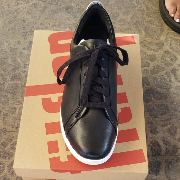 Fitflop Shoes - Fitflop Black Leather Sneakers